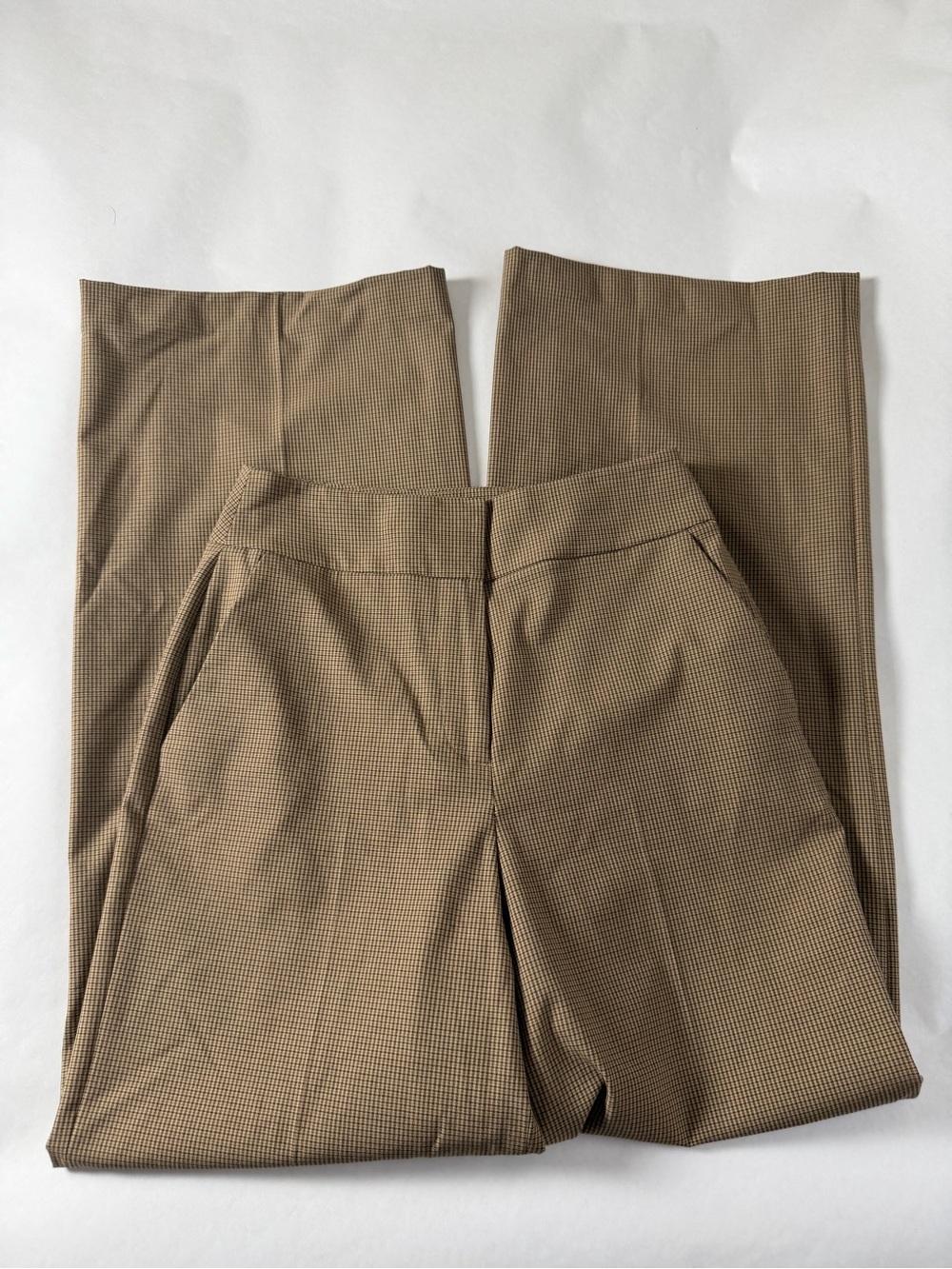 Calvin Klein Brown Micro-Check Dress Pants
